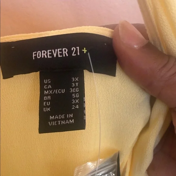 Forever 21 Plus Light Yellow Sleeveless Sun Dress - Picture 5 of 6
